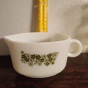 Pyrex Correlle Green Spring Blossom Crazy Daisy Gravy Bowl